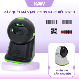 Máy Quét Mã Vạch Để Bàn 2D KAW 129D – Scanner Barcode Tự Động Đa Hướng, Đọc QR Code Siêu Nhanh Cho POS & Bán Lẻ