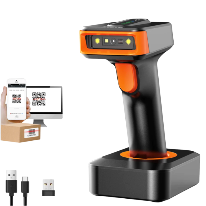 Máy Quét Mã Vạch 3 Trong 1 KAW 145A – Scanner Barcode 2D Bluetooth, Wireless 2.4G & USB, Đọc QR Code Trên Màn Hình Điện Thoại
