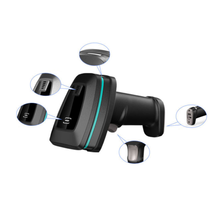 Máy Quét Mã Vạch KAW 244D Cầm Tay Không Dây 1D/2D – Kết Nối USB/Bluetooth, Pin Trâu Quét Nhanh Chính Xác