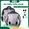 COMBO ÁO ĐIỀU HÒA KAW 558M XÁM ĐEN CAO CẤP – PIN 20.000mAh, QUẠT KÉP 3 CHẾ ĐỘ, GIẢM NHIỆT NHANH 10-12H
