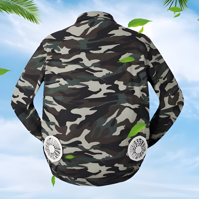 Áo Điều Hòa KAW 558C Rằn Ri – Áo Quạt Làm Mát Ngụy Trang Bền Bỉ, Giảm Nhiệt Nhanh Cho Công Trình