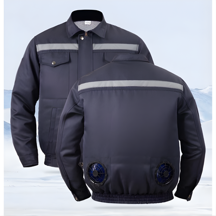 Áo Điều Hòa Việt Nam 558Q Xanh Than Cao Cấp – Áo Quạt Làm Mát Thoáng Khí, Giảm Nhiệt Nhanh Cho Lao Động