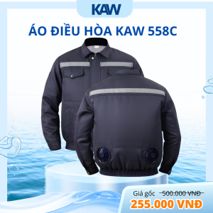 Áo Điều Hòa KAW 558C Màu Xanh Than – Áo Quạt Làm Mát Cao Cấp, Thoáng Khí, Giảm Nhiệt Hiệu Quả