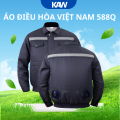 Áo Điều Hòa Việt Nam 558Q Xanh Than Cao Cấp – Áo Quạt Làm Mát Thoáng Khí, Giảm Nhiệt Nhanh Cho Lao Động