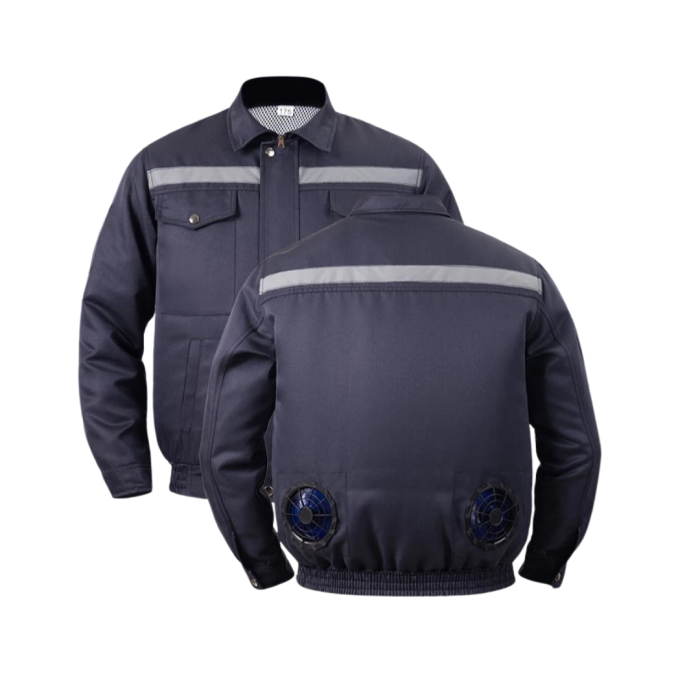 Áo Điều Hòa Việt Nam Cao Cấp 558U Xanh Than Chính Hãng – Áo Quạt Làm Mát Siêu Thoáng, Giảm Nhiệt Nhanh Cho Công Trình