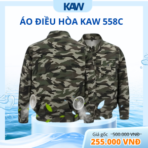 Áo Điều Hòa KAW 558C Rằn Ri – Áo Quạt Làm Mát Ngụy Trang Bền Bỉ, Giảm Nhiệt Nhanh Cho Công Trình