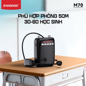 Máy trợ giảng Zansong M70 - Công suất 15W, Âm thanh cực rõ, Giá tốt