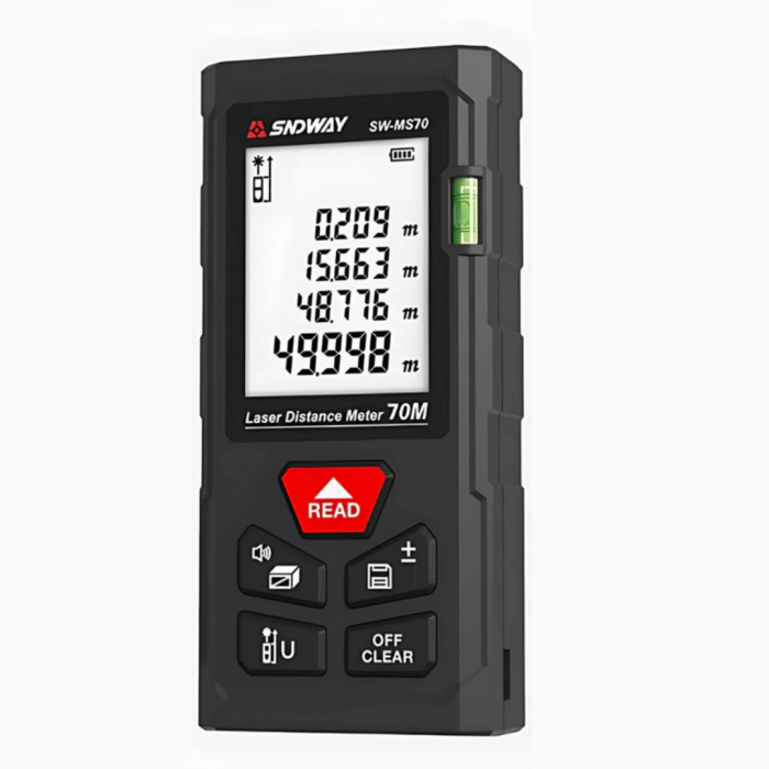 Máy Đo Khoảng Cách SNDWAY 70m, Thước Thủy Điện Tử, Chính Xác Cao