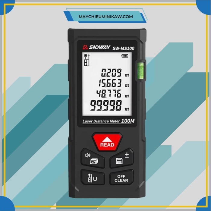 Thước Đo Khoảng Cách Laser SNDWAY 100m Chính Hãng - Tầm Xa Tuyệt Đối