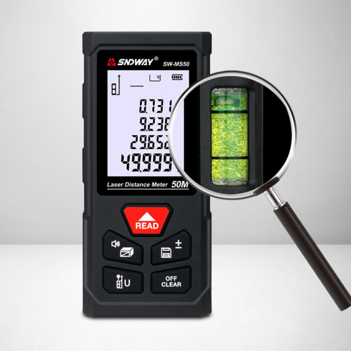 Thước Đo Laser 50m SNDWAY Giá Rẻ, Đo Nhanh 0.5s - Sai Số Cực Thấp