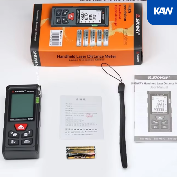 Thước Đo Laser 50m SNDWAY Giá Rẻ, Đo Nhanh 0.5s - Sai Số Cực Thấp