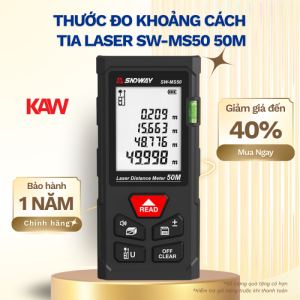 Thước Đo Laser 50m SNDWAY Giá Rẻ, Đo Nhanh 0.5s - Sai Số Cực Thấp