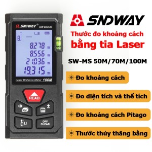 Thước Đo Khoảng Cách Laser SNDWAY 100m Chính Hãng - Tầm Xa Tuyệt Đối