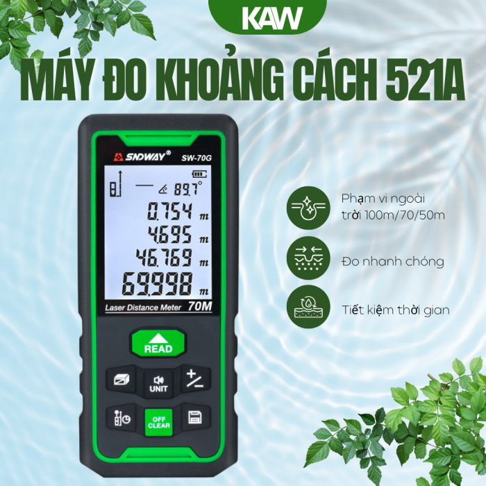Mua Máy Đo Khoảng Cách SNDWAY SW-70G Tia Xanh Uy Tín, Giá Rẻ Nhất