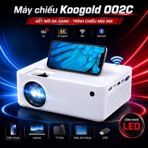 Máy Chiếu Koogold KAW Full HD 1080P, Chính Hãng, Giá Tốt 2026