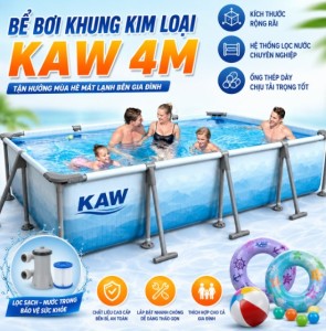 Bể Bơi Khung Kim Loại KAW 4m Chịu Lực Khủng, Bền Bỉ 2026