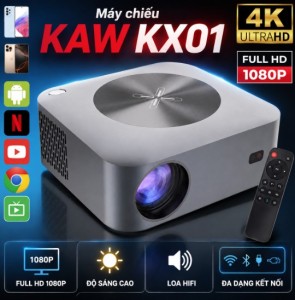 Máy Chiếu KAW KX01 – Full HD 1080P, Độ Sáng Cao, Âm Thanh HiFi 2026