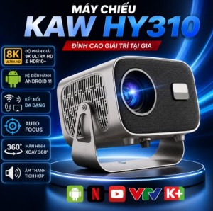 Máy Chiếu KAW HY310 - Độ phân giải 8K, Màn hình xoay 2026