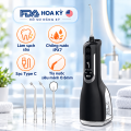 Máy tăm nước cầm tay KAW - 4 đầu phun đa năng, màn hình LED thông minh, làm sạch răng toàn diện, bảo vệ nướu