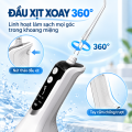 Máy tăm nước cầm tay KAW - 4 đầu phun đa năng, màn hình LED thông minh, làm sạch răng toàn diện, bảo vệ nướu