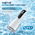 Máy tăm nước cầm tay KAW - 4 đầu phun đa năng, màn hình LED thông minh, làm sạch răng toàn diện, bảo vệ nướu